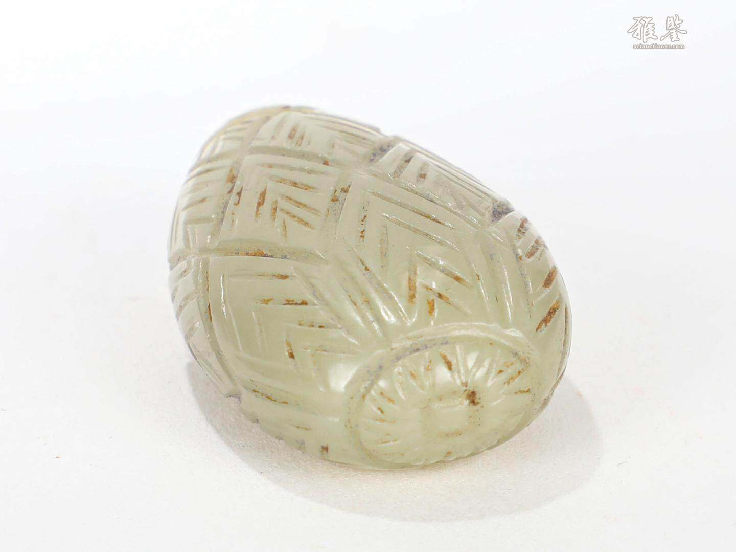10-13世紀 和田玉回紋舍利小瓶